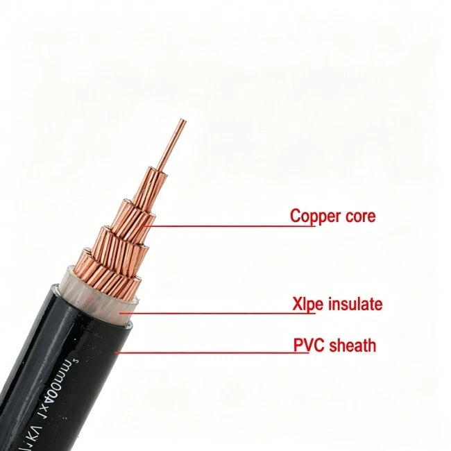 YJV XLPE Insulated PVC Single Core Cable Industrial Pure Copper Core Low Voltage Power Cable suppliers